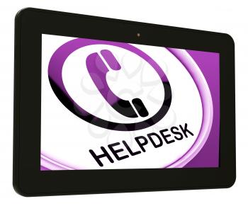 Helpdesk Tablet Showing Call For Advice