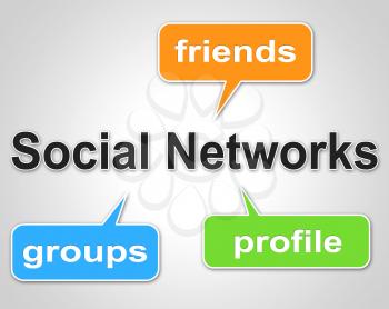 Social Network Words Showing Blogging Forums And Online