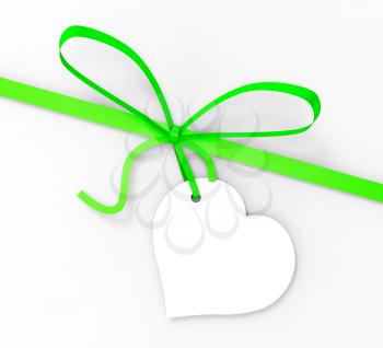Gift Tag Representing Empty Space And Decoration