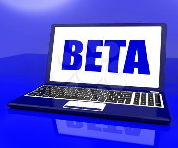 Beta On Laptop Showing Trial Software Or Development Online