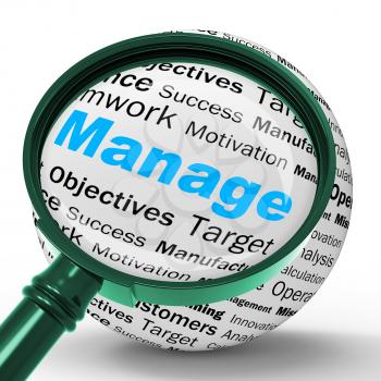 Manage Magnifier Definition Meaning Business Administration Or Development
