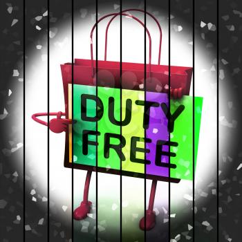 Duty Free Shopping Bag Representing Tax Exempt Discounts