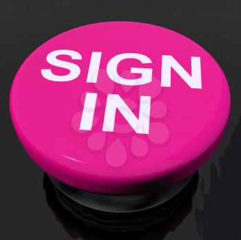 Sign In Button Showing Website Logins And Signin