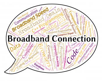 Broadband Connection Showing World Wide Web And Website