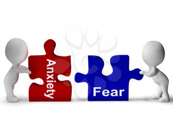 Anxiety Fear Puzzle Meaning Anxious And Afraid