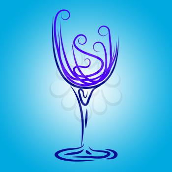 Wine Glass Meaning Celebration Wineglass And Drink