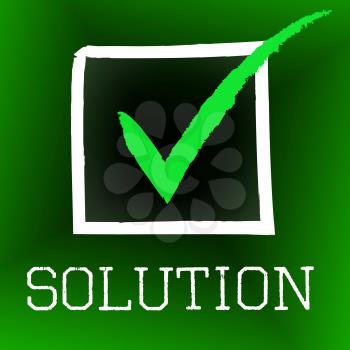 Solution Tick Showing Resolve Succeed And Pass