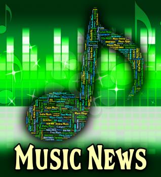 Music News Indicating Track Headlines And Article