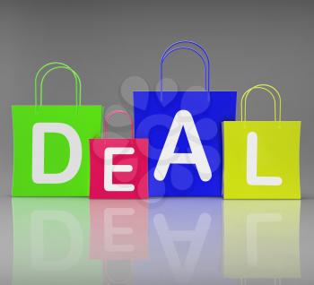 Deal Bags Showing Retail Shopping and Buying