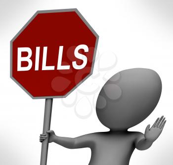 Bills Red Stop Sign Meaning Stopping Bill Payment Due
