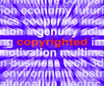 Copyright Word Showing Ownership Of Intellectual Or Patented Property