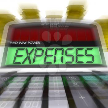 Expenses Calculated Showing Business Expenditure And Bookkeeping