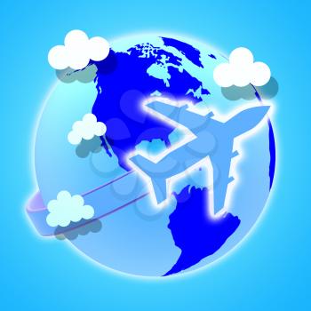 Flights Travel Representing Earth Airline And Explore
