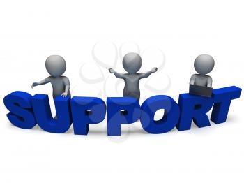 Support Word Shows Assistance Service And Help