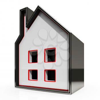House Icon Shows Home Or Building For Sale