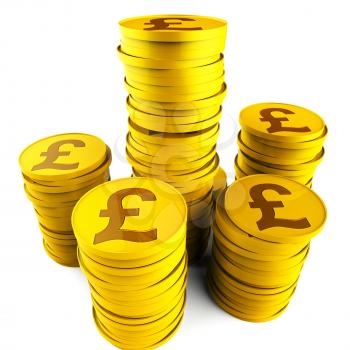 Pound Savings Representing British Pounds And Saved