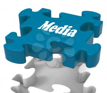 Media Jigsaw Showing Tvs News Newspapers Radio Or Tv