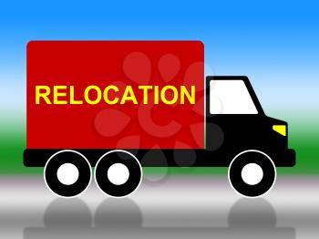 Relocation Truck Showing Buy New Home And Buy New Home