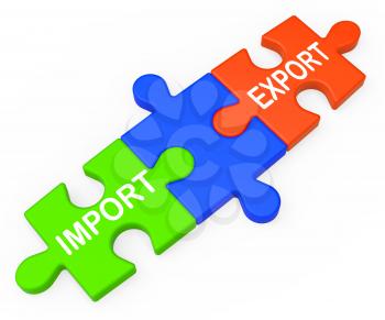 Export Import Keys Showing International Global Trade And Commerce