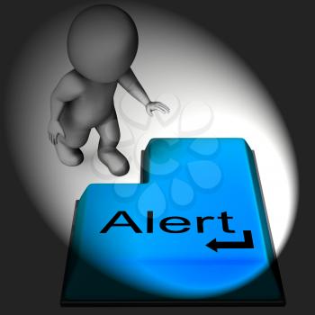 Alert Keyboard Showing Online Notification Or Reminder