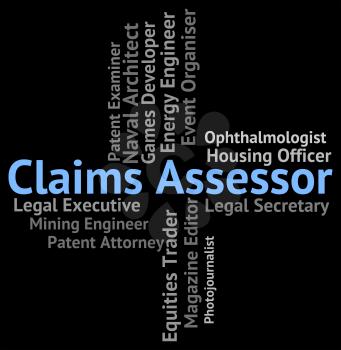 Claims Assessor Indicating Reviewer Auditor And Employment