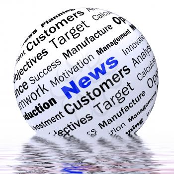 News Sphere Definition Displaying Global Headlines Or International News