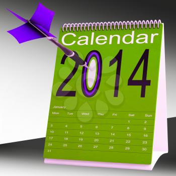 2014 Calendar Showing Future Target Business Plan