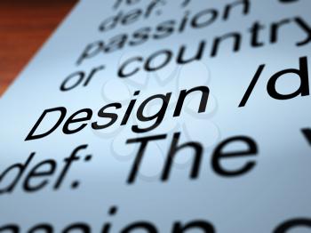 Design Definition Closeup Shows Sketch Plan Artwork Or Graphic