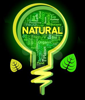 Natural Words Representing Light Bulb And Rural