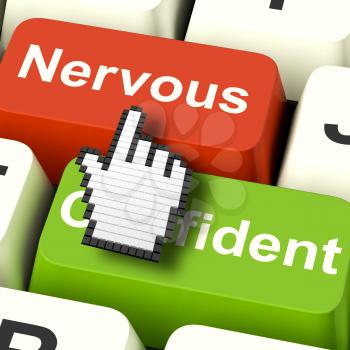 Nervous Anxious Keys Showing Nerves Or Afraid Online
