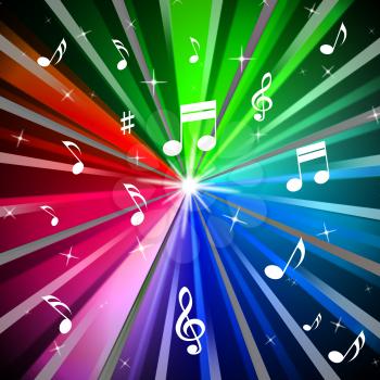 Colorful Music Background Meaning Beams Light And Songs
