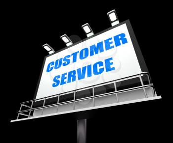 Customer Service Media Sign Meaning Consumer Assistance and Serving