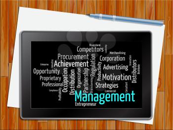 Management Word Meaning Text Organization And Head Tablet