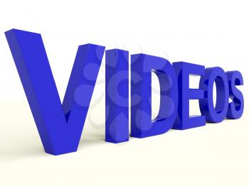Videos Letters In Blue Showing Dvd Or Multimedia