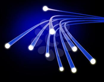 Optical Fiber Network Meaning Global Communications And Connection