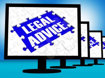 Legal Advice On Monitors Shows Legal Consultation Or Guidance