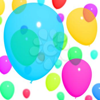 Multicolored Balloons Background For Birthdays Or Anniversary
