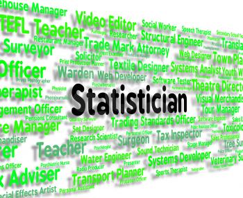 Statistician Job Showing Word Stats And Statistics