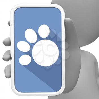 Dog Paw Online Representing Dogs 3d Rendering