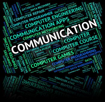 Communication Word Representing Communicate Conversation And Network