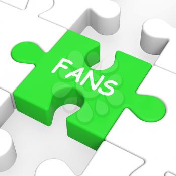 Fans Jigsaw Showing Followers Likes Or Internet Fan