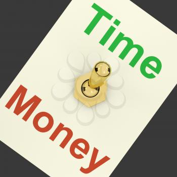Time Money Switch Showing Days Are More Important Than Wealth