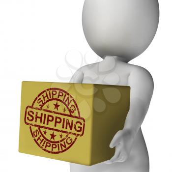 Shipping Box Meaning International Transport Of Goods And Products