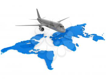 Worldwide Flights Indicating Web Site And Global