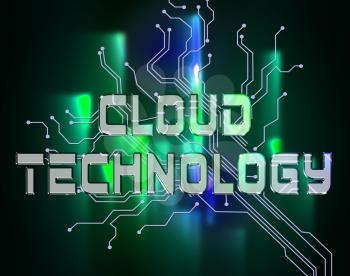Cloud Technology Indicating Online Electronics And Data