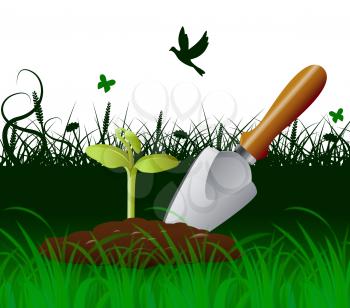 Gardening Trowel Meaning Outdoor Scoop And Agriculture