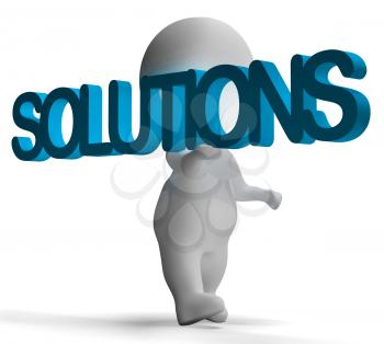 Solutions And 3d Character Showing Answers And Fixing
