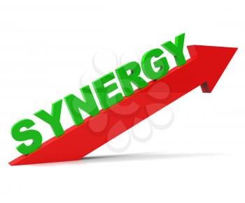 Increase Synergy Representing Team Work And Teamwork