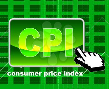 Consumer Price Index Indicating World Wide Web And Website