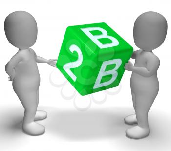 B2b Green Dice As A Sign Of Business And Partnership